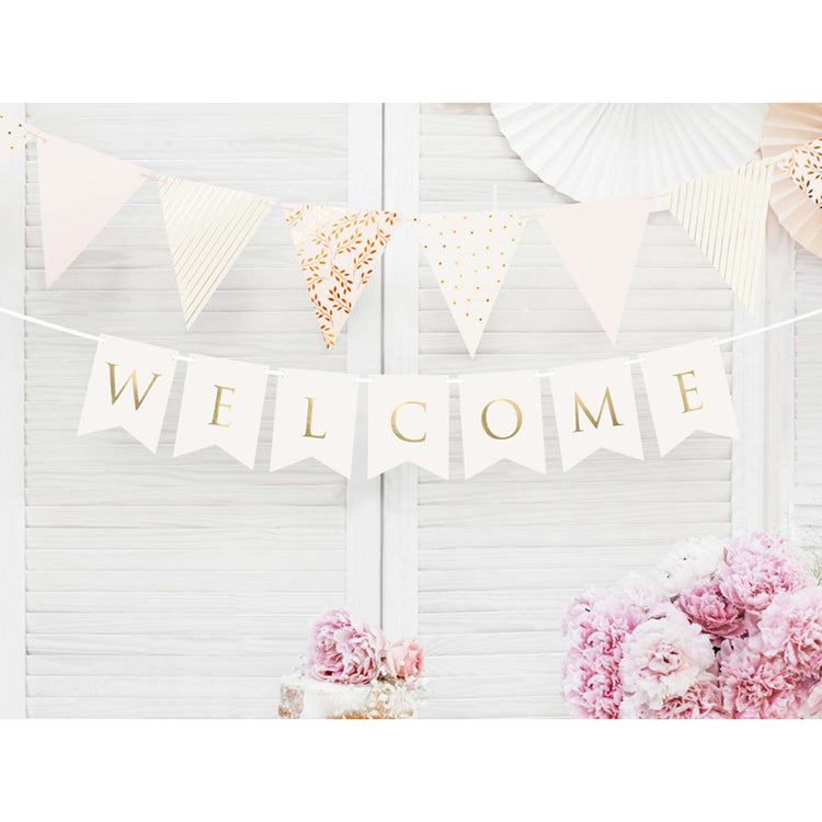 Classic Wedding Welcome Pennant Banner
