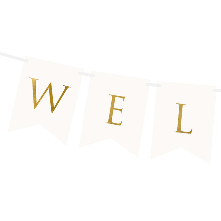 Classic Wedding Welcome Pennant Banner