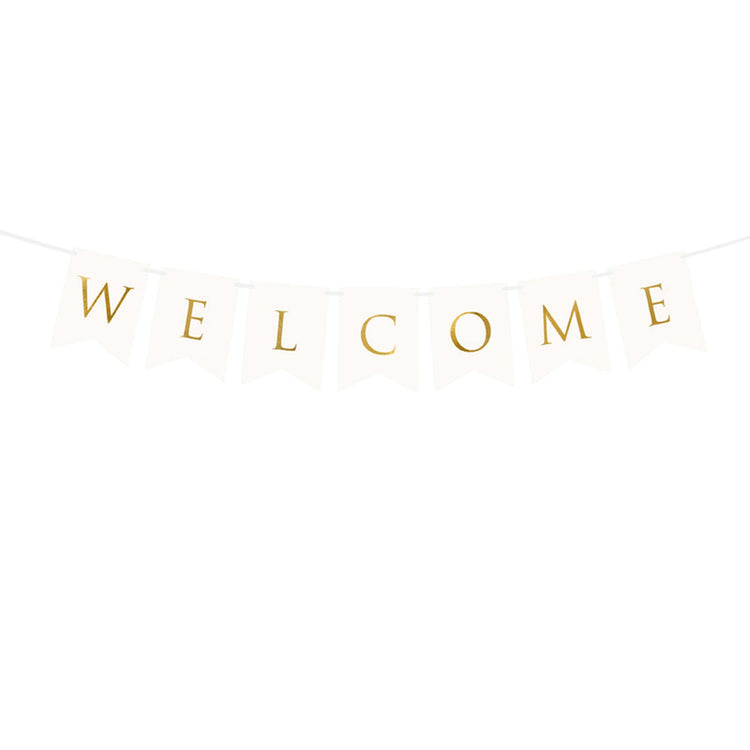 Classic Wedding Welcome Pennant Banner