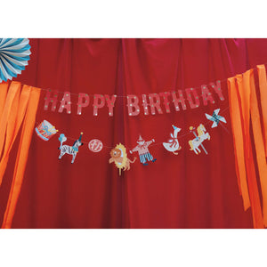Circus Happy Birthday Banner