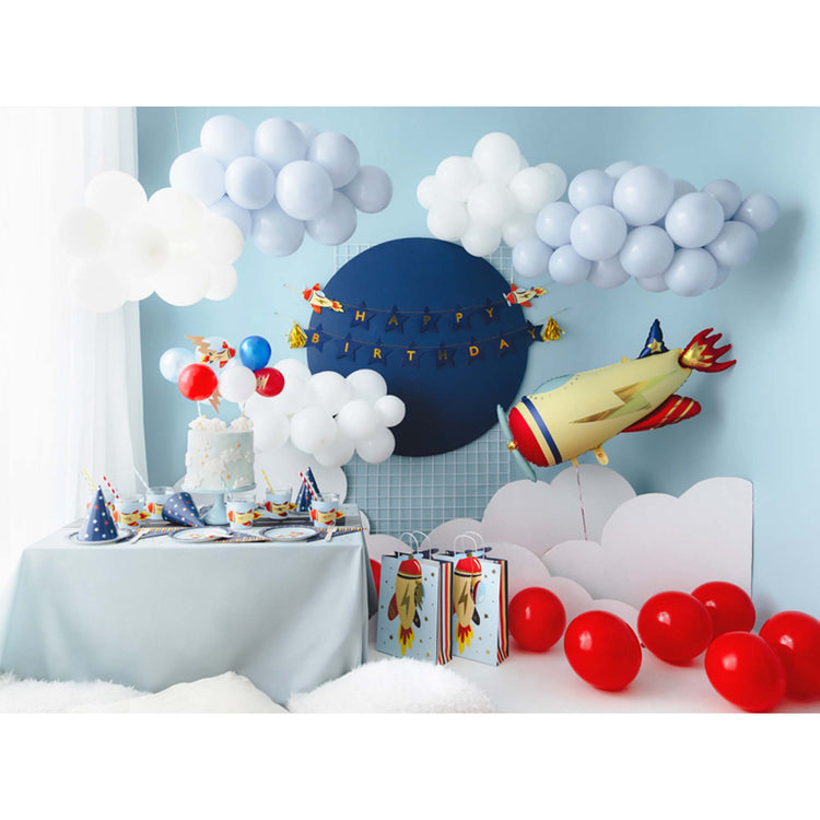 Airplane Happy Birthday Letter Banner