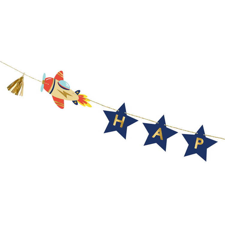 Airplane Happy Birthday Letter Banner
