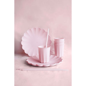 Solid Colour 220ml Paper Cups Pastel Pink