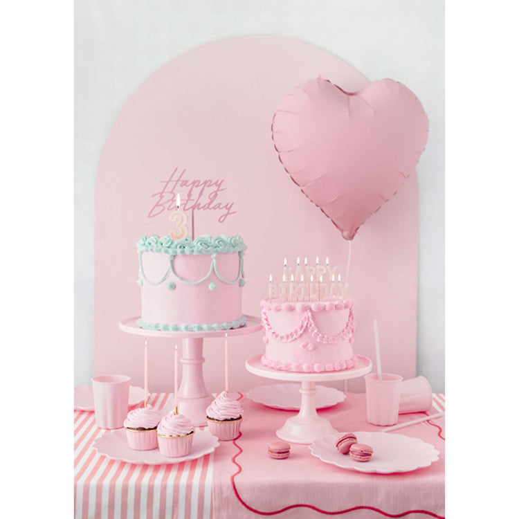 Solid Colour 220ml Paper Cups Pastel Pink