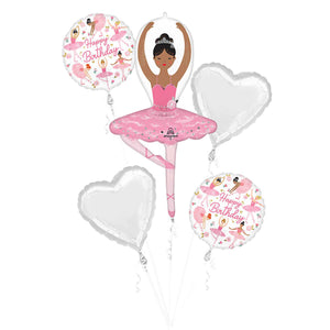 Bouquet Ballerina Girl Birthday Balloon