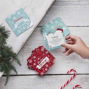 Festive Fun Flip your Fate Christmas Trivia or Challenge Card Game