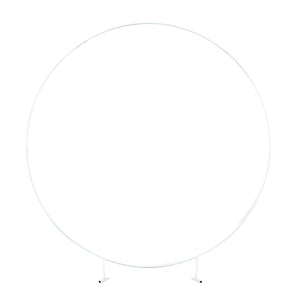 White Metal Circle Hoop Frame 1pk