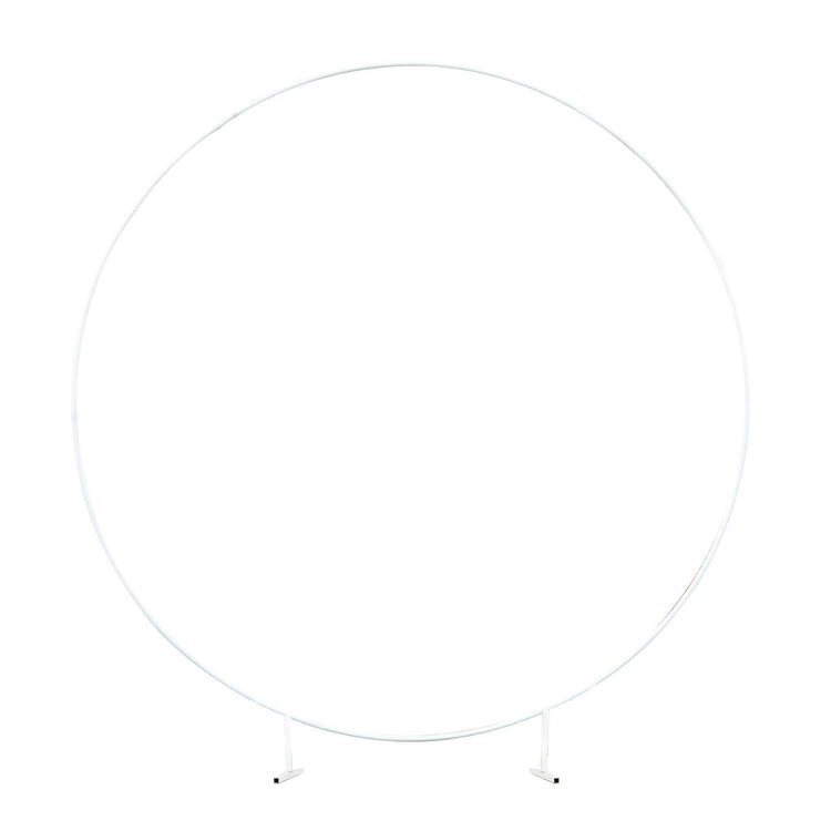 White Metal Circle Hoop Frame 1pk