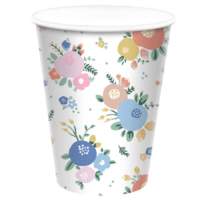 Ditsy 9oz Paper Cups 8pk