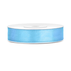 Satin Ribbon 12mm x 25m - Light Blue