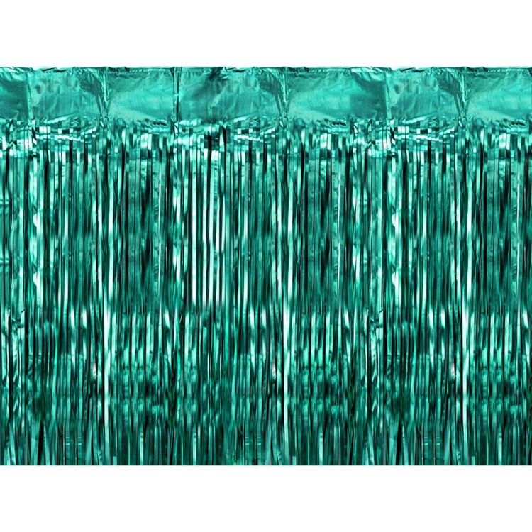Metallic Curtain Bottle Green