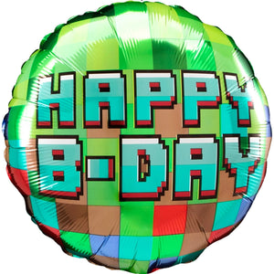 Pixel Party Foil Balloon 45cm