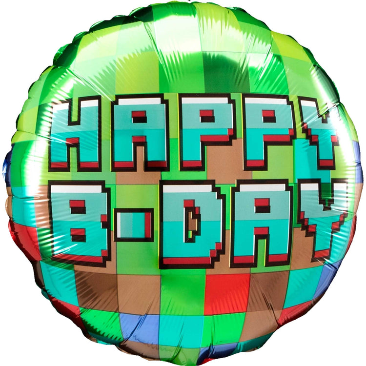 Pixel Party Foil Balloon 45cm