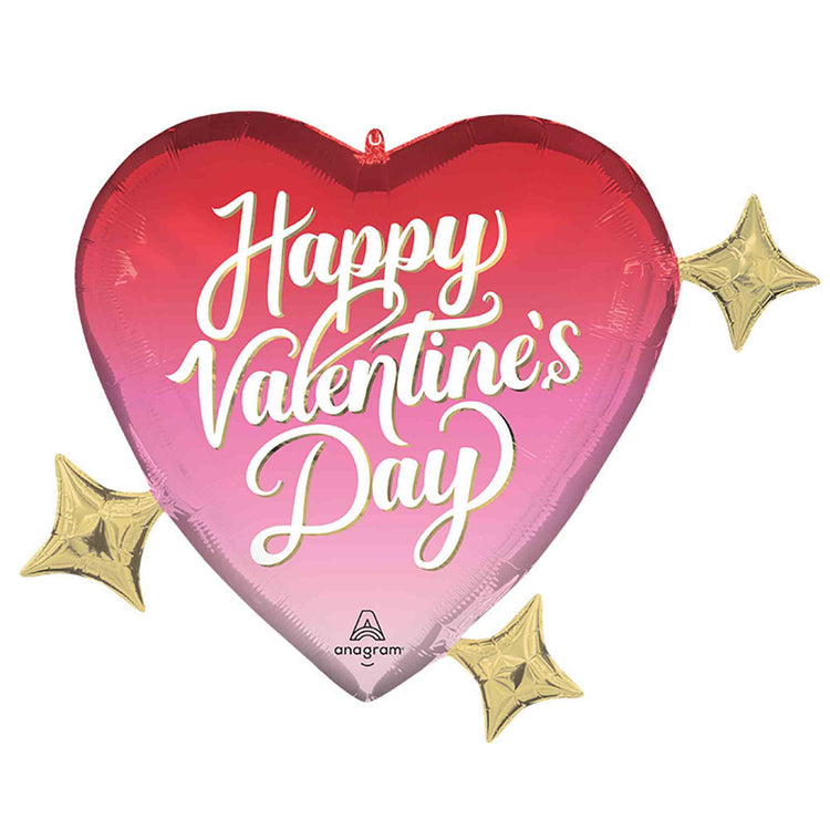 SuperShape XL Happy Valentines Day Dreamy Heart Hues Balloon