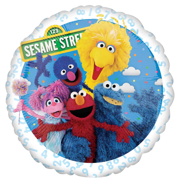 45cm Standard HX Sesame Street Group Balloon