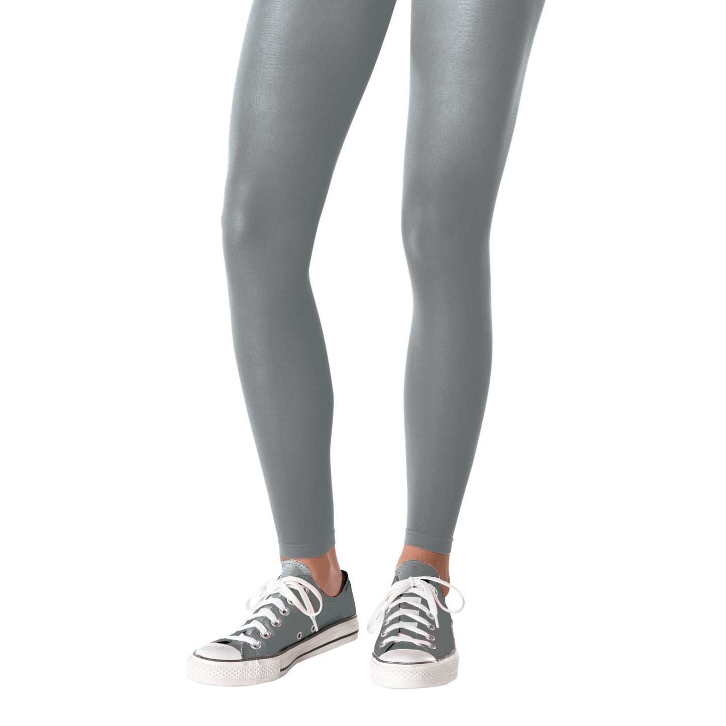 Team Spirit Footless Silver Tights 14+