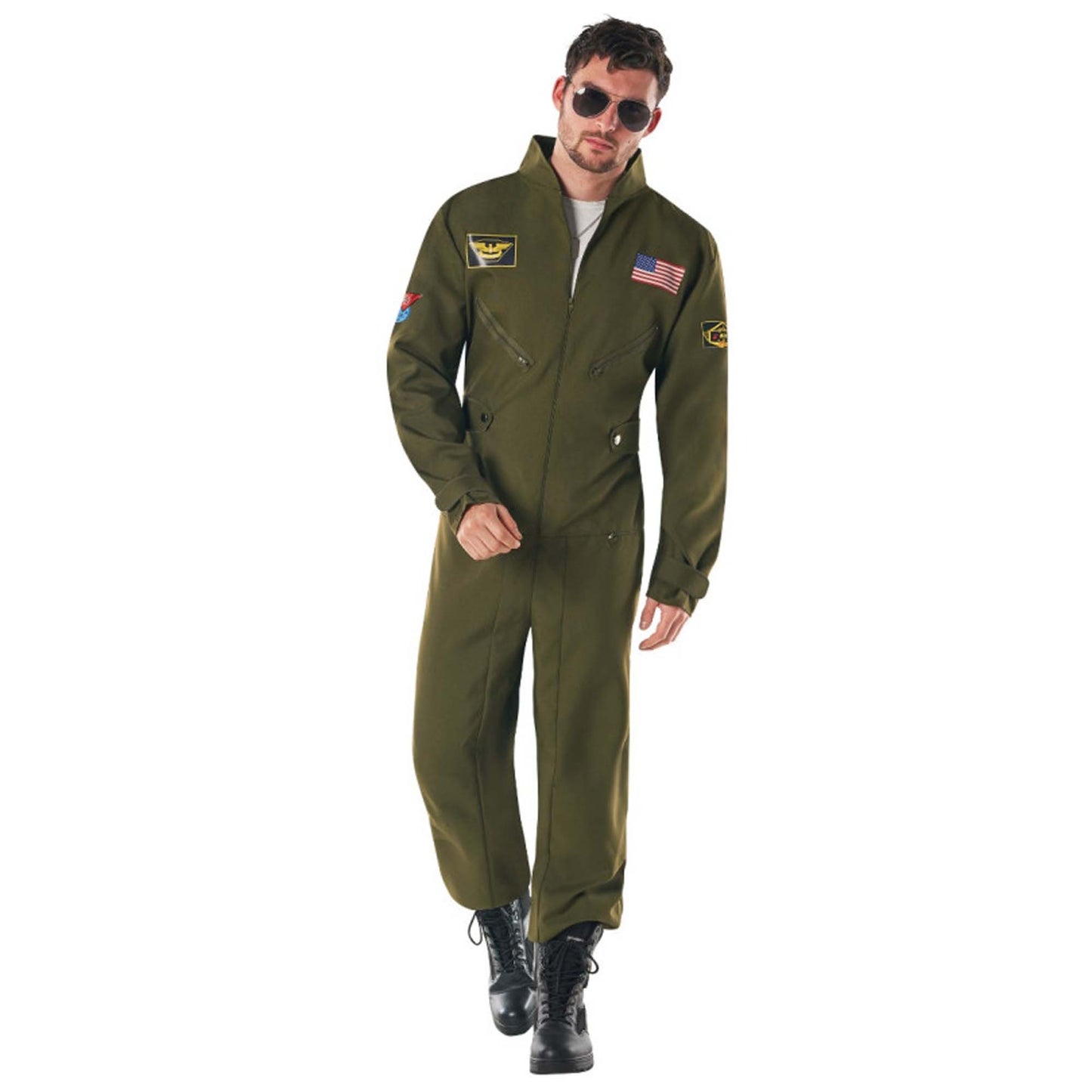 Aviator Jumpsuit Mens Costume Large