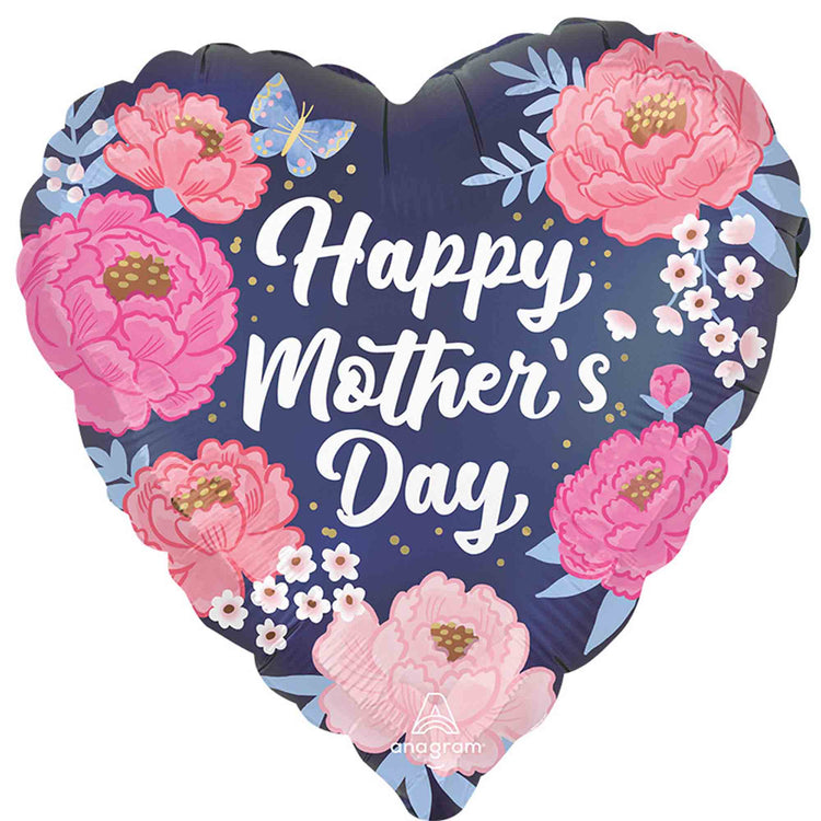 Jumbo HX Satin Happy Mothers Day Peony Garden Balloon