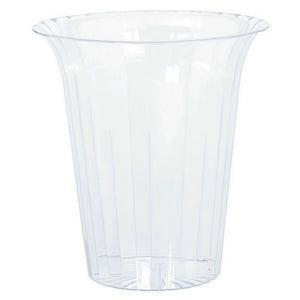 Flared Cylinder Plastic Small Clear