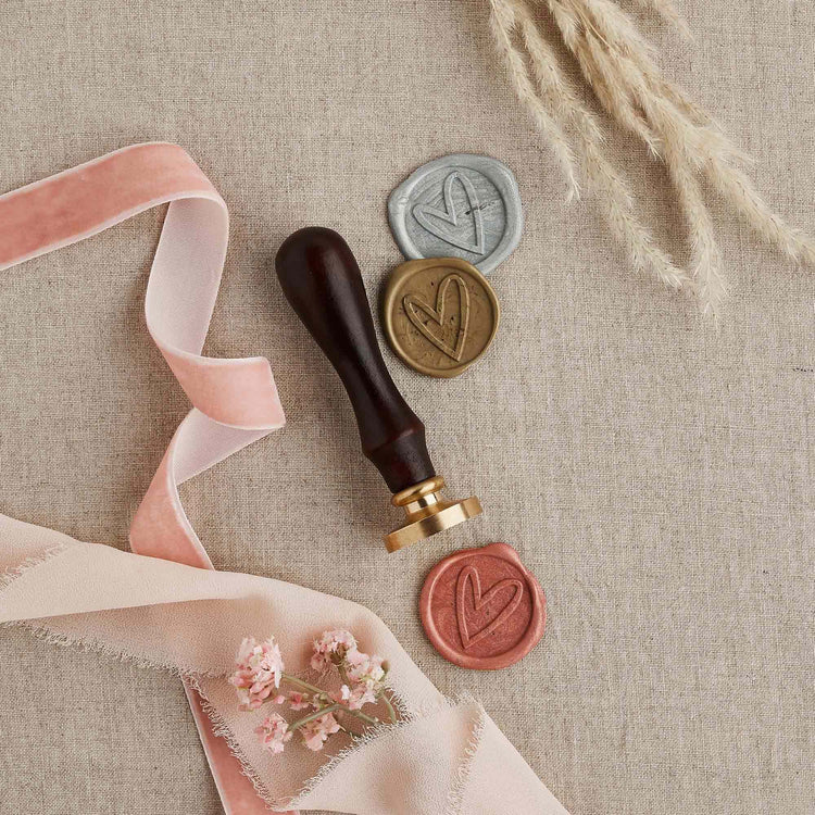 DIY Wedding Heart Seal Wax Stamp