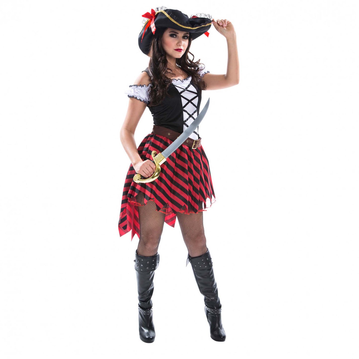 Pirate Black Hat Womens Costume Size 20-22