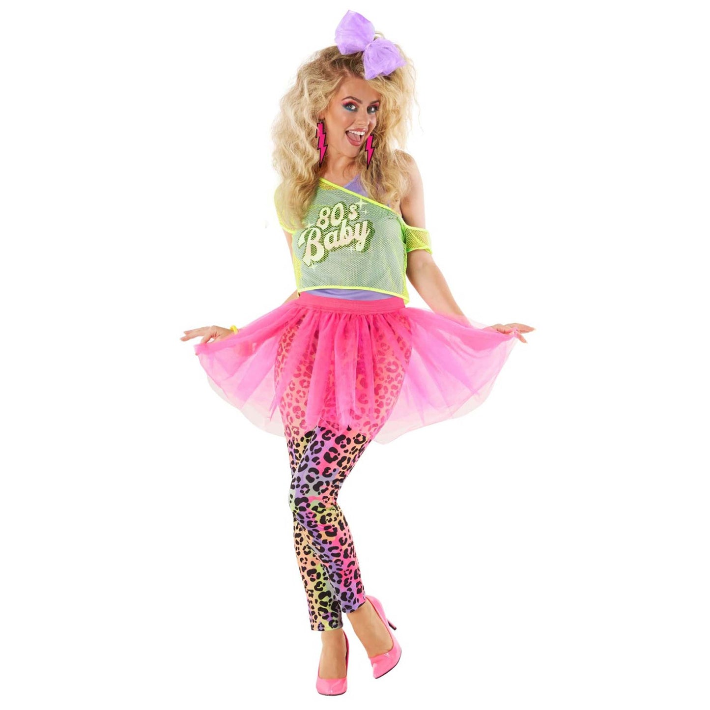 80s Baby Bright Tutu Womens Costume Size 24-26