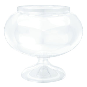 Round Pedestal Jar Clear