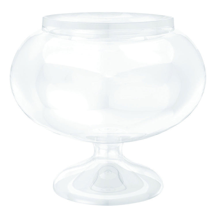 Round Pedestal Jar Clear