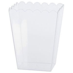 Scalloped Container Plastic Medium Clear
