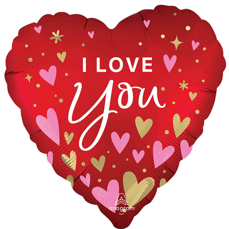 45cm XL Satin I Love You Heartful Elegance Balloon