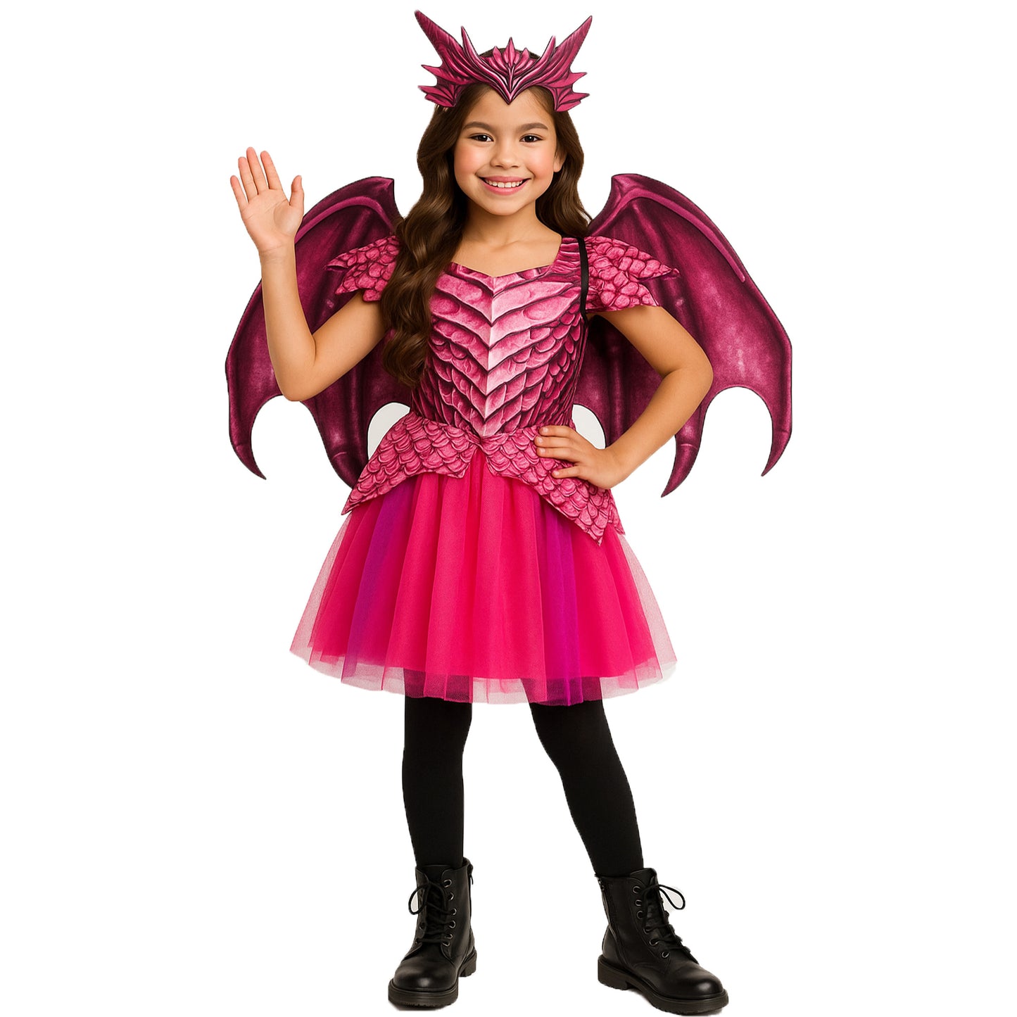 Dragon Dress Pink Girls Costume 7-9 Years