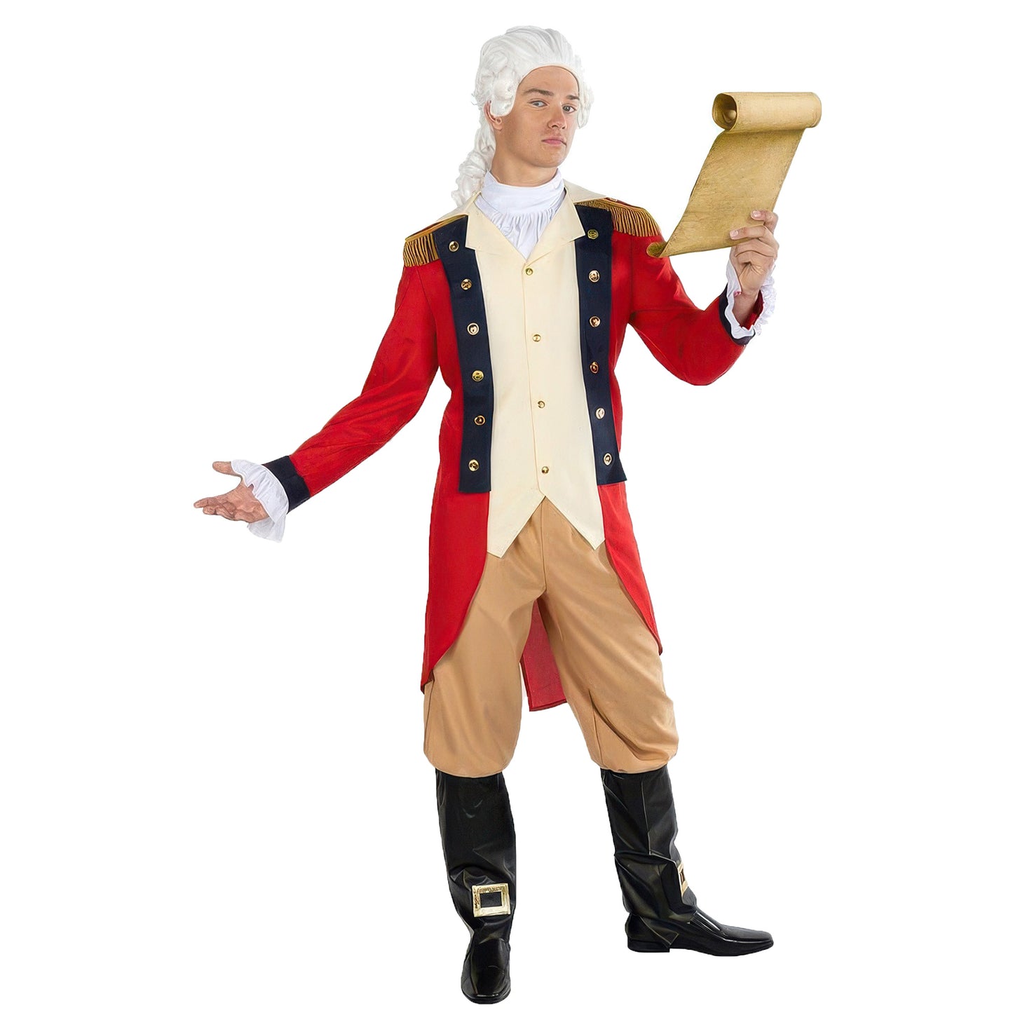 George Washington Red Mens Costume Size XX-Large