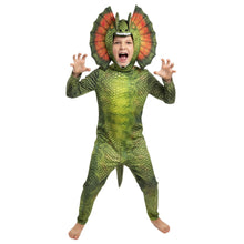 Dilophosaurus Jumpsuit Green Kids Costume 7-9 Years