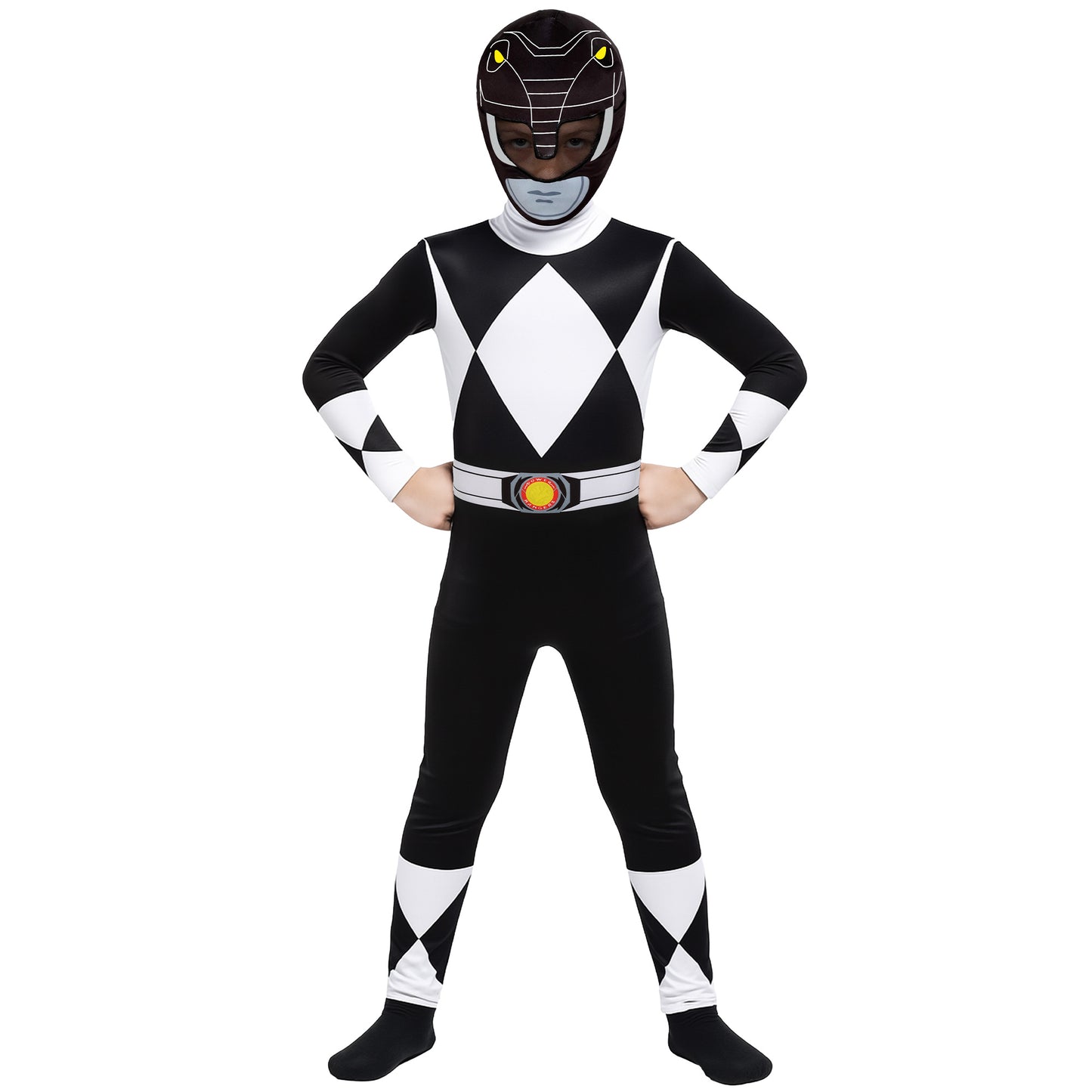 Mighty Morphin Black Morphsuit Kids Costume Size Medium