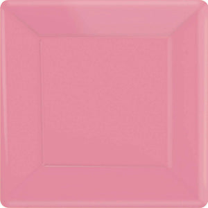 New Pink 17cm Square Paper Plates Pack of 20