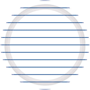 Bright Royal Blue Stripes 23cm Round Paper Plates Pack of 8