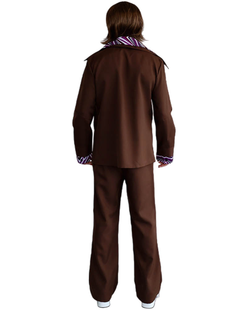 70s Brown Leisure Suit Mens Costume