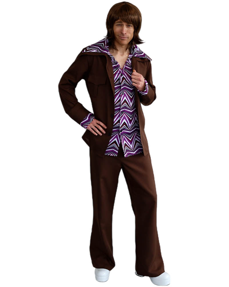 70s Brown Leisure Suit Mens Costume