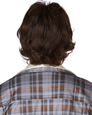 70s Disco Daddy Short Brown Wig and Moustache