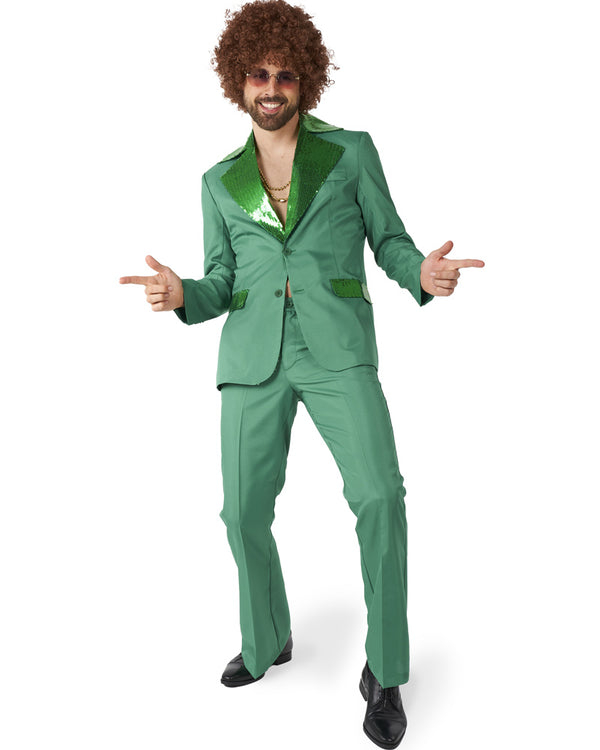 70s Disco Green Mens Suitmeister