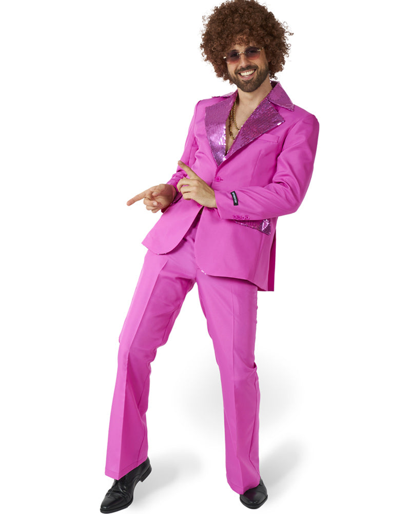 70s Disco Pink Mens Suitmeister