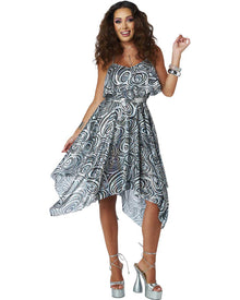 70s Disco Sequin Swirl Womens Costume