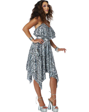 70s Disco Sequin Swirl Womens Costume