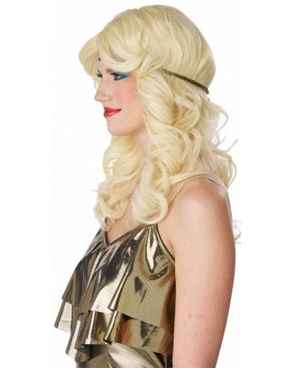 70s Feathered and Fun Wavy Blonde Wig