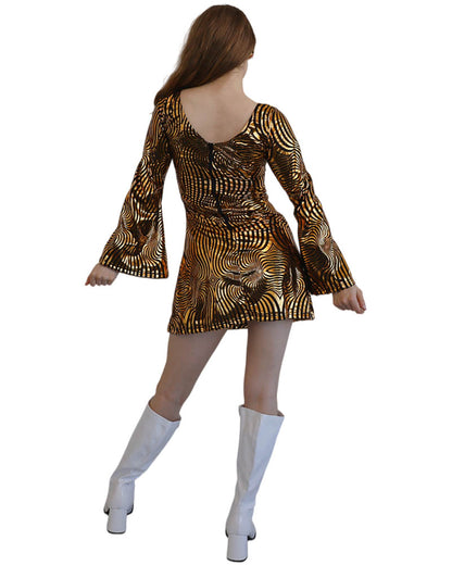70s Gold Disco Babe Womens Costume