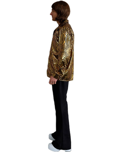 70s Gold Disco Dude Mens Shirt