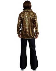 70s Gold Disco Dude Mens Shirt