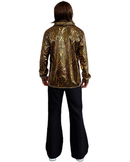 70s Gold Disco Dude Mens Shirt