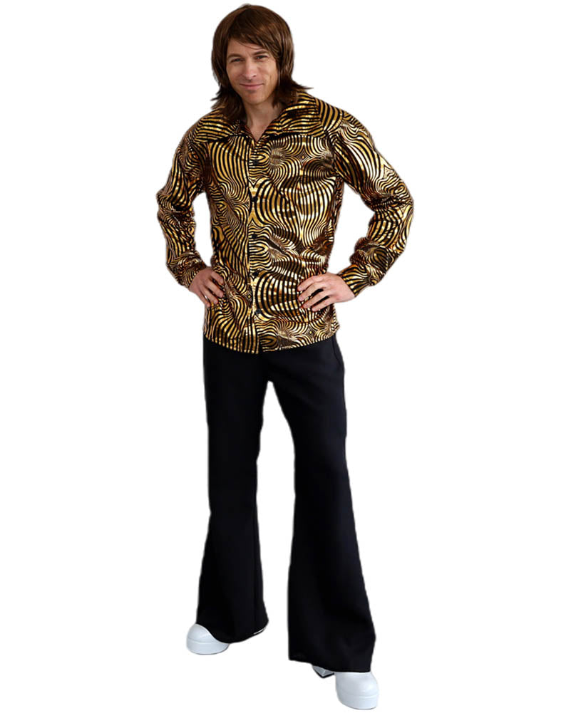70s Gold Disco Dude Mens Shirt