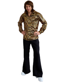 70s Gold Disco Dude Mens Shirt
